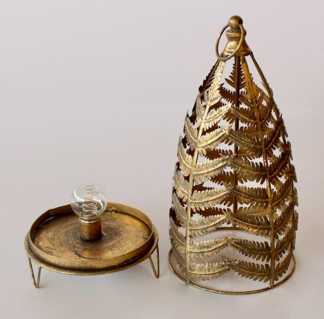 Gold Metal Fern Led Light